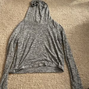Hooded long sleeve crop